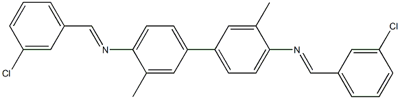 N-[(E)-(3-chlorophenyl)methylidene]-N-(4'-{[(E)-(3-chlorophenyl)methylidene]amino}-3,3'-dimethyl[1,1'-biphenyl]-4-yl)amine Struktur