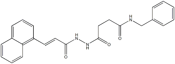 N-benzyl-4-{2-[(E)-3-(1-naphthyl)-2-propenoyl]hydrazino}-4-oxobutanamide Struktur