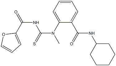 N-cyclohexyl-2-[[(2-furoylamino)carbothioyl](methyl)amino]benzamide Struktur