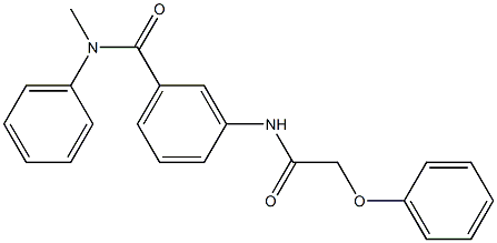 N-methyl-3-[(2-phenoxyacetyl)amino]-N-phenylbenzamide Struktur