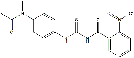 N-methyl-N-[4-({[(2-nitrobenzoyl)amino]carbothioyl}amino)phenyl]acetamide Struktur