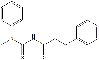 N-methyl-N-phenyl-N'-(3-phenylpropanoyl)thiourea Struktur