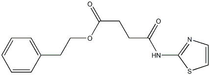 phenethyl 4-oxo-4-(1,3-thiazol-2-ylamino)butanoate Struktur