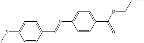 propyl 4-({(E)-[4-(methylsulfanyl)phenyl]methylidene}amino)benzoate Struktur