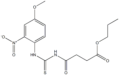 propyl 4-{[(4-methoxy-2-nitroanilino)carbothioyl]amino}-4-oxobutanoate Struktur