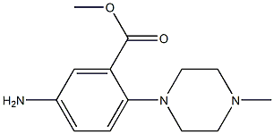 methyl 5-amino-2-(4-methylpiperazino)benzenecarboxylate Struktur