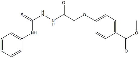 methyl 4-{2-[2-(anilinocarbothioyl)hydrazino]-2-oxoethoxy}benzenecarboxylate Struktur