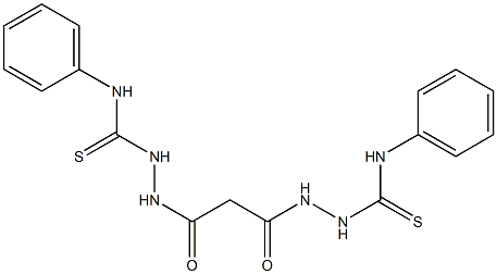 2-{3-[2-(anilinocarbothioyl)hydrazino]-3-oxopropanoyl}-N-phenyl-1-hydrazinecarbothioamide Struktur