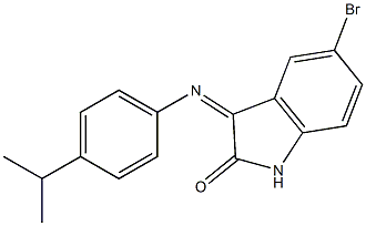 (3Z)-5-bromo-3-[(4-isopropylphenyl)imino]-1,3-dihydro-2H-indol-2-one Struktur