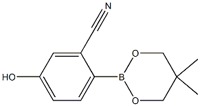 2-(5,5-Dimethyl-1,3,2-dioxaborinan-2-yl)-5-hydroxybenzonitril Struktur