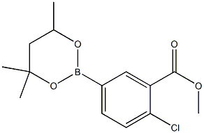 Methyl 2-chloro-5-(4,4,6-trimethyl-1,3,2-dioxaborinan-2-yl)benzoate Struktur