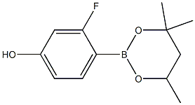 3-Fluoro-4-(4,4,6-trimethyl-1,3,2-dioxaborinan-2-yl)phenol Struktur