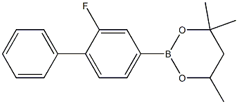 2-(2-Fluorobiphenyl-4-yl)-4,4,6-trimethyl-1,3,2-dioxaborinane Struktur