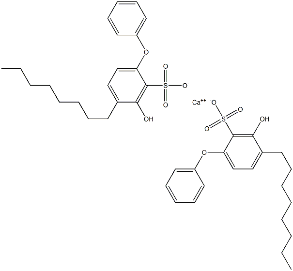 Bis(3-hydroxy-4-octyl[oxybisbenzene]-2-sulfonic acid)calcium salt Struktur