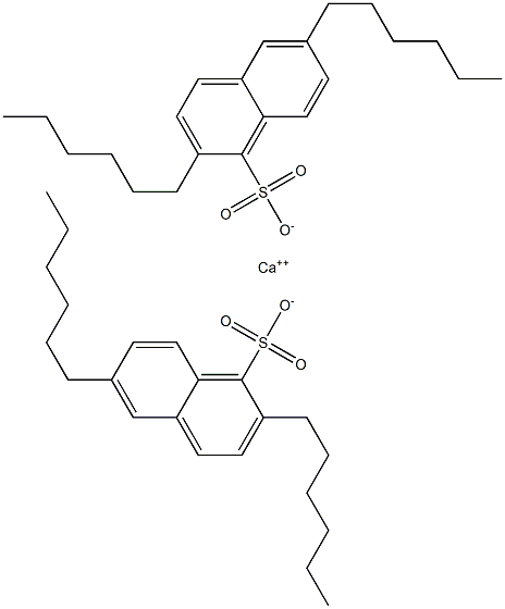 Bis(2,6-dihexyl-1-naphthalenesulfonic acid)calcium salt Struktur