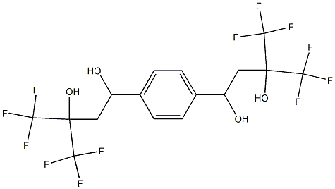 1,1'-(p-Phenylene)bis[4,4,4-trifluoro-3-(trifluoromethyl)-1,3-butanediol] Struktur