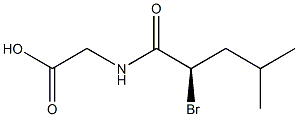 (+)-N-[(R)-2-Bromo-4-methylvaleryl]glycine Struktur