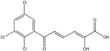 (2Z,4E)-2-Hydroxy-6-(2,3,5-trichlorophenyl)-6-oxo-2,4-hexadienoic acid Struktur