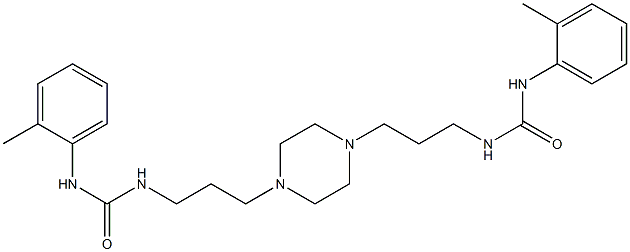 1,4-Bis[3-[3-(o-tolyl)ureido]propyl]piperazine Struktur