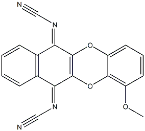 N,N'-Dicyano-1-methoxybenzo[b]naphtho[2,3-e][1,4]dioxin-6,11-diimine Struktur