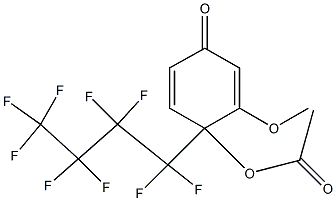 4-(Nonafluorobutyl)-4-acetoxy-3-methoxy-2,5-cyclohexadien-1-one Struktur