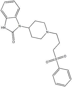 1-[1-(3-Phenylsulfonylpropyl)-4-piperidyl]-1H-benzimidazol-2(3H)-one Struktur