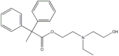 2,2-Diphenylpropanoic acid 2-[ethyl(2-hydroxyethyl)amino]ethyl ester Struktur