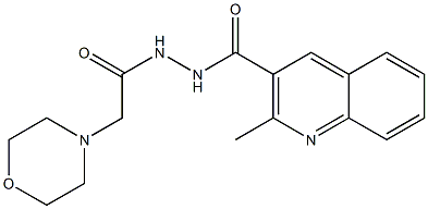 N'-(Morpholinoacetyl)-2-methylquinoline-3-carbohydrazide Struktur