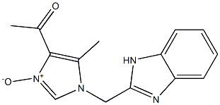 1-[(1H-Benzimidazol-2-yl)methyl]-4-acetyl-5-methyl-1H-imidazole 3-oxide Struktur