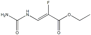 (2Z)-2-Fluoro-3-ureidoacrylic acid ethyl ester Struktur