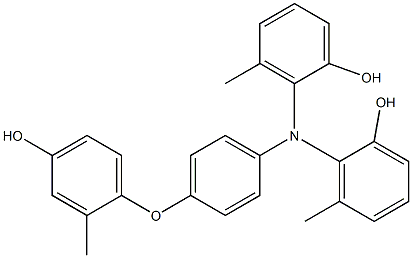 N,N-Bis(2-hydroxy-6-methylphenyl)-4-(4-hydroxy-2-methylphenoxy)benzenamine Struktur