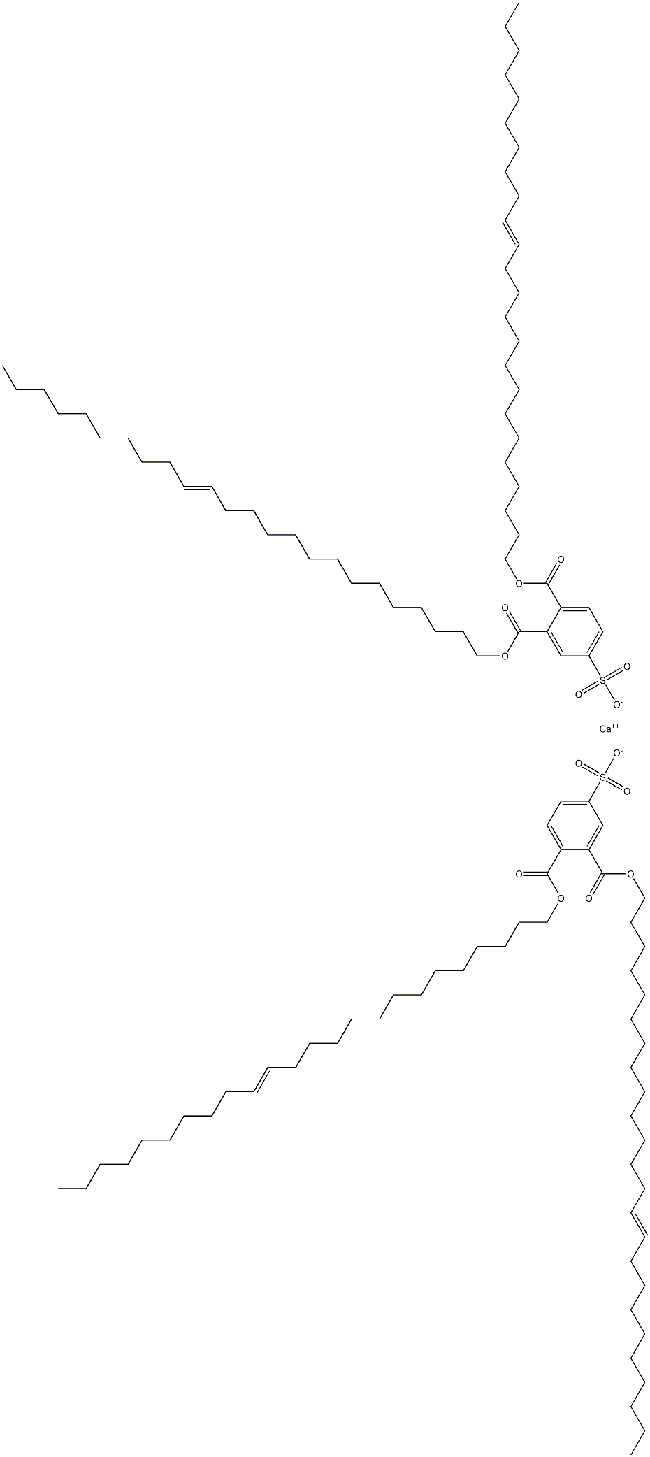 Bis[3,4-di(14-tetracosenyloxycarbonyl)benzenesulfonic acid]calcium salt Struktur