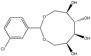 1-O,6-O-(3-Chlorobenzylidene)-L-glucitol Struktur