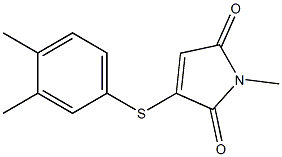 2-(3,4-Dimethylphenylthio)-N-methylmaleimide Struktur