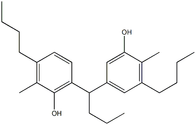 5,6'-Butylidenebis(2-methyl-3-butylphenol) Struktur