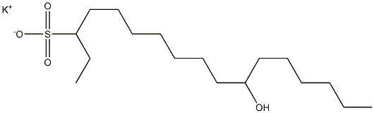 11-Hydroxyheptadecane-3-sulfonic acid potassium salt Struktur