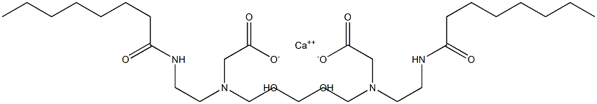 Bis[N-(3-hydroxypropyl)-N-[2-(octanoylamino)ethyl]glycine]calcium salt Struktur