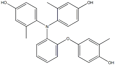 N,N-Bis(4-hydroxy-2-methylphenyl)-2-(4-hydroxy-3-methylphenoxy)benzenamine Struktur