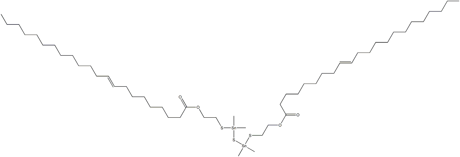 Bis[dimethyl[[2-(8-henicosenylcarbonyloxy)ethyl]thio]stannyl] sulfide Struktur