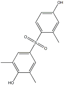 4,4'-Dihydroxy-2',3,5-trimethyl[sulfonylbisbenzene] Struktur