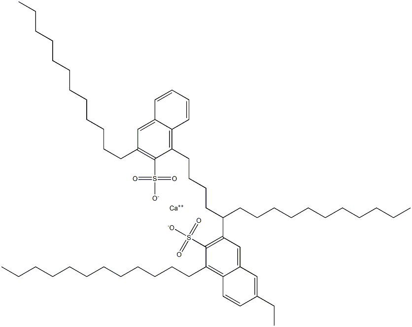 Bis(1,3-didodecyl-2-naphthalenesulfonic acid)calcium salt Struktur