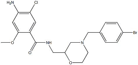 4-Amino-5-chloro-2-methoxy-N-[[4-(4-bromobenzyl)-2-morpholinyl]methyl]benzamide Struktur