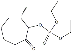 Thiophosphoric acid O,O-diethyl S-(7-methyl-2-oxocycloheptyl) ester Struktur