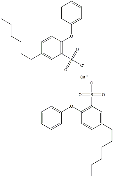 Bis(3-hexyl-6-phenoxybenzenesulfonic acid)calcium salt Struktur