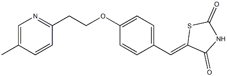 (5Z)-5-[4-[2-(5-Methyl-2-pyridinyl)ethoxy]benzylidene]thiazolidine-2,4-dione Struktur