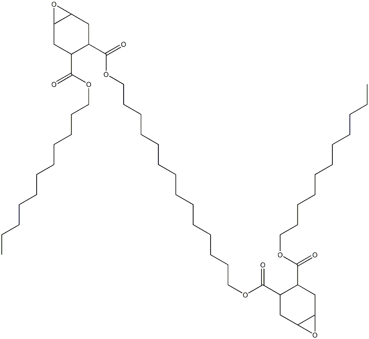 Bis[2-(undecyloxycarbonyl)-4,5-epoxy-1-cyclohexanecarboxylic acid]1,14-tetradecanediyl ester Struktur