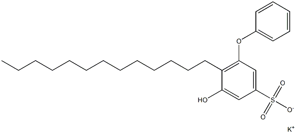 5-Hydroxy-6-tridecyl[oxybisbenzene]-3-sulfonic acid potassium salt Struktur