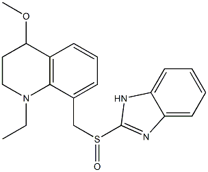 1-Ethyl-1,2,3,4-tetrahydro-4-methoxy-8-(1H-benzimidazol-2-ylsulfinylmethyl)quinoline Struktur