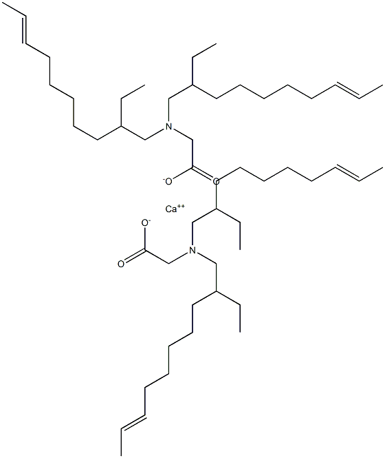 Bis[N,N-bis(2-ethyl-8-decenyl)glycine]calcium salt Struktur