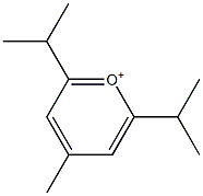 2,6-Diisopropyl-4-methylpyrylium Struktur